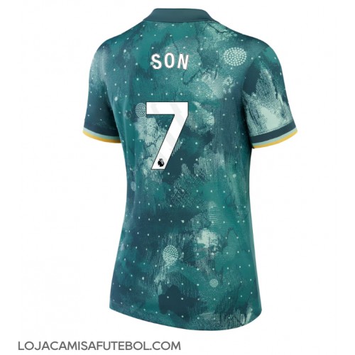 Camisa de Futebol Tottenham Hotspur Son Heung-min #7 Equipamento Alternativo Mulheres 2024-25 Manga Curta